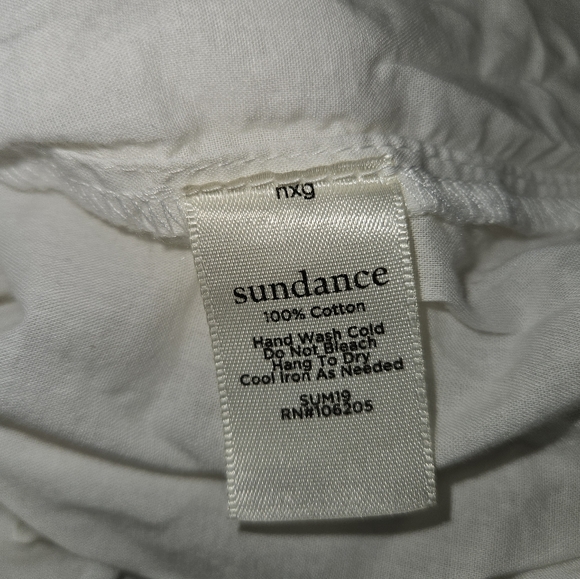 Sundance Imperial Ivory Eyelet Shift Dress Size Small 100% Cotton Lined READ - Picture 13 of 16